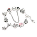 Pulseira Pandora Prata 925 com Berloques Cravejados