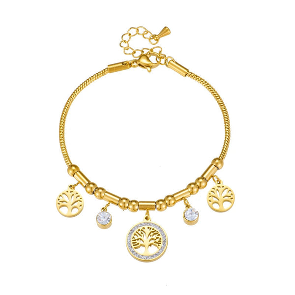 Pulseira Feminina Árvore da Vida Luxuosa