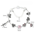 Pulseira Pandora Prata 925 com Berloques Cravejados