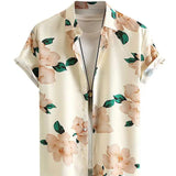 Camisa Masculina de Cetim Floral